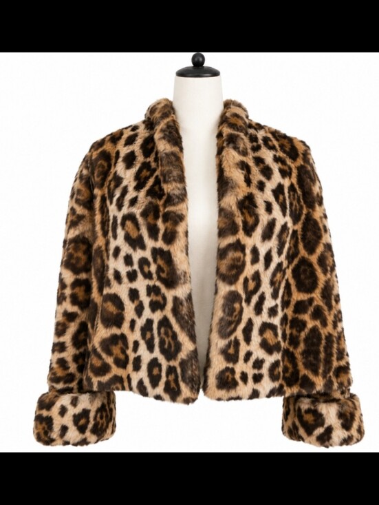 Mondi Jackets & Blazers - Vintage MONDI faux Fur Leopard Statement Coat-Made In Germany-Y2K Mob Wife Lux